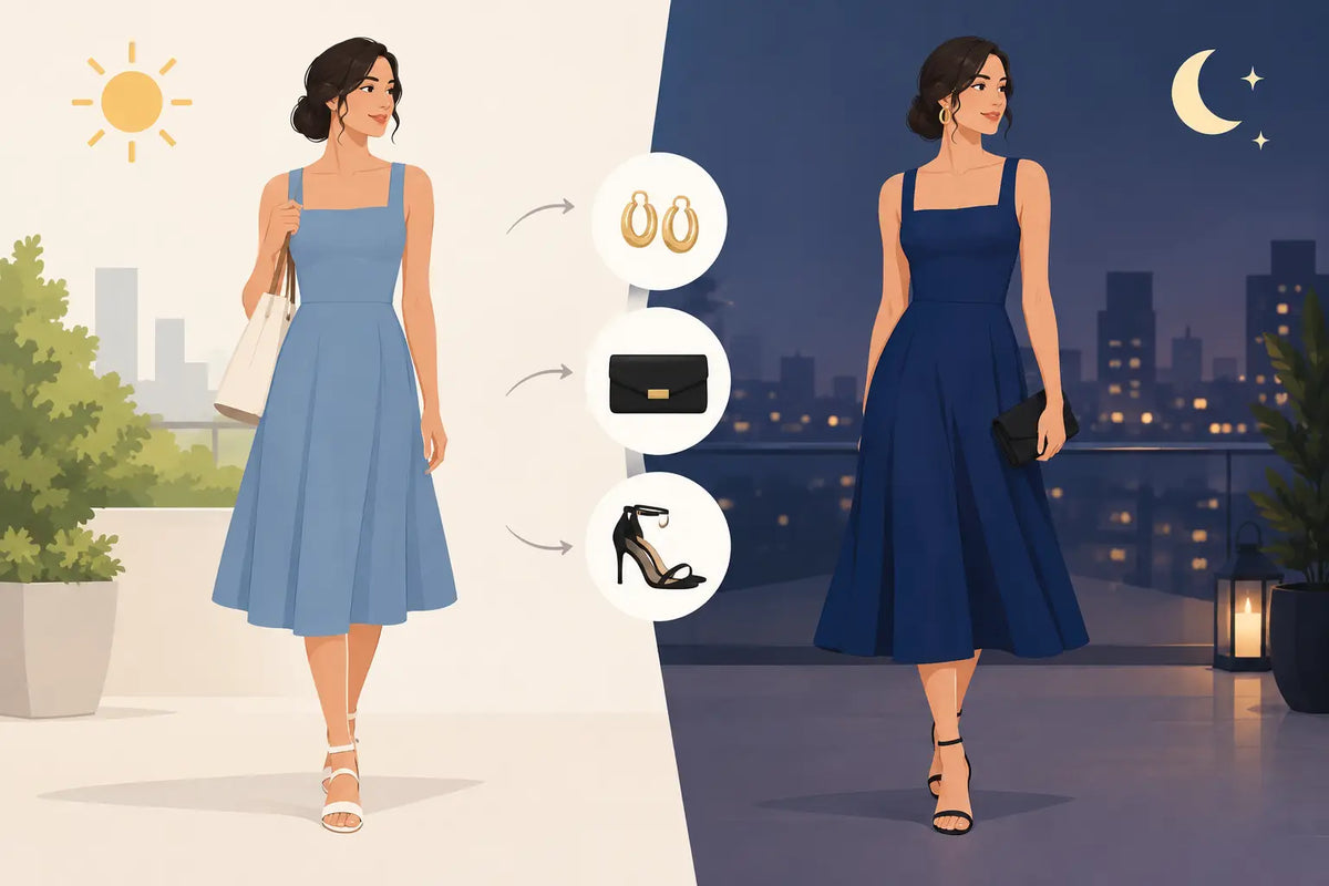 How to Transition a Daytime Dress for Evening
