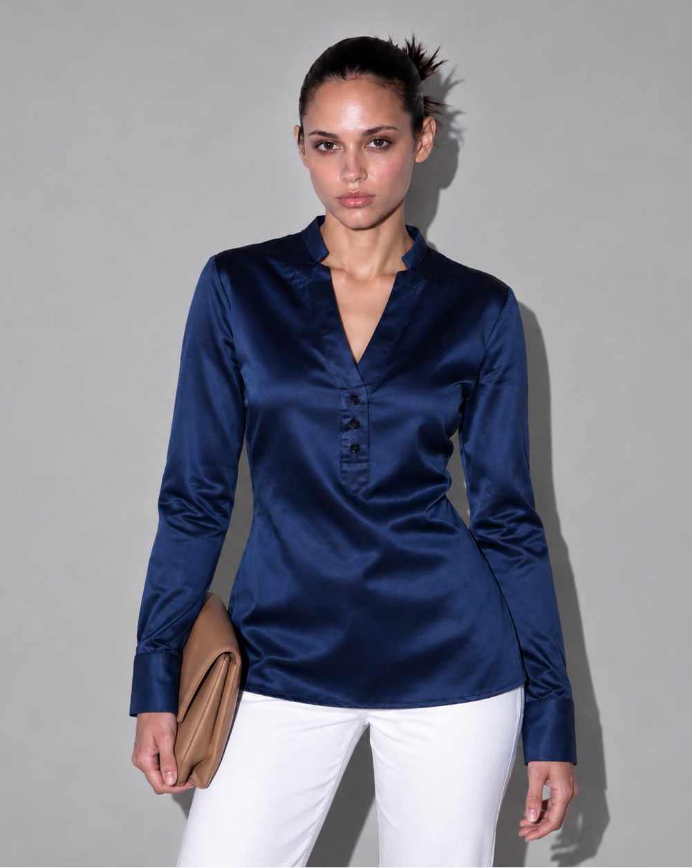 Fallon Silk V-Neck Blouse