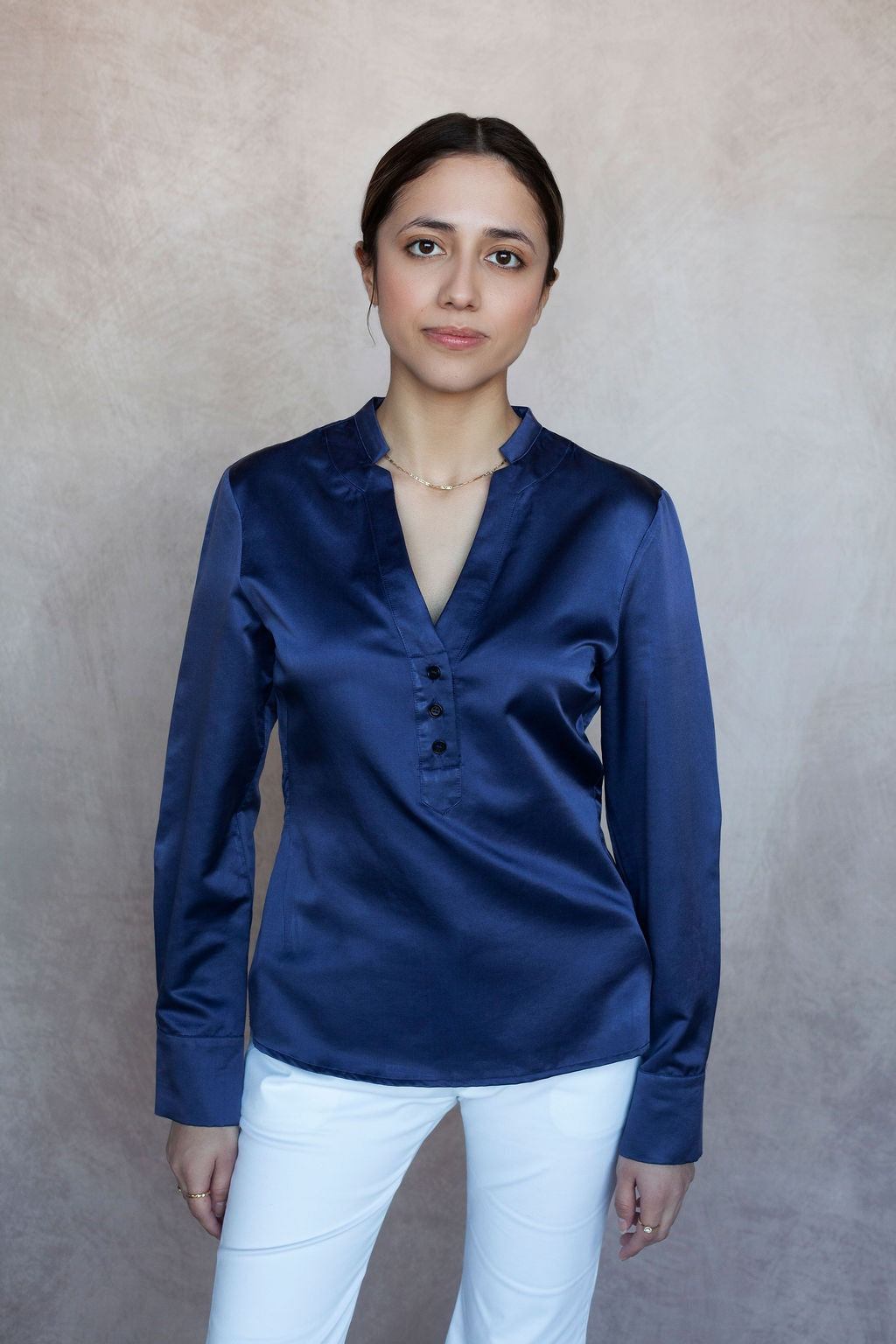 Fallon Silk V-Neck Blouse