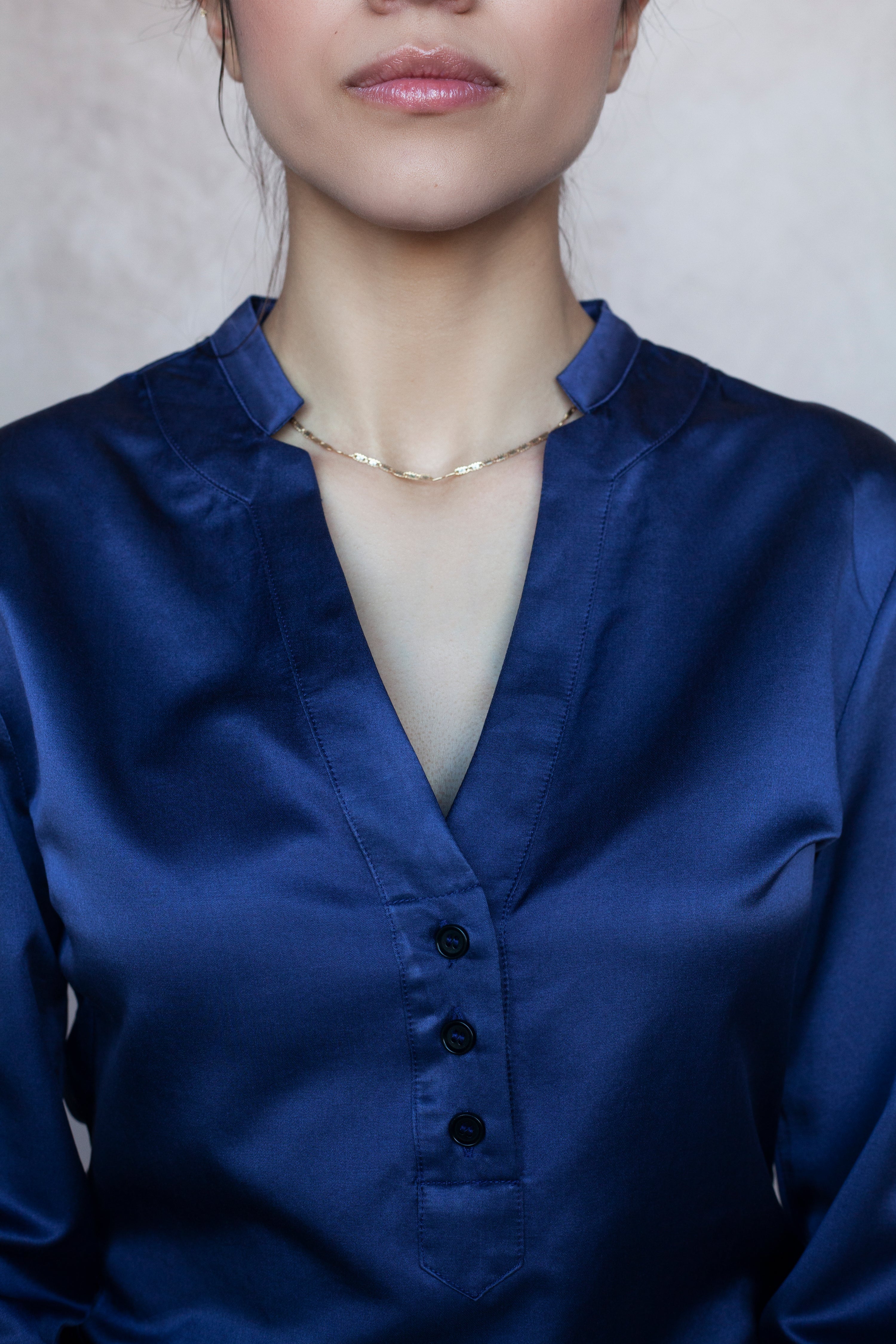 Fallon Silk V-Neck Blouse