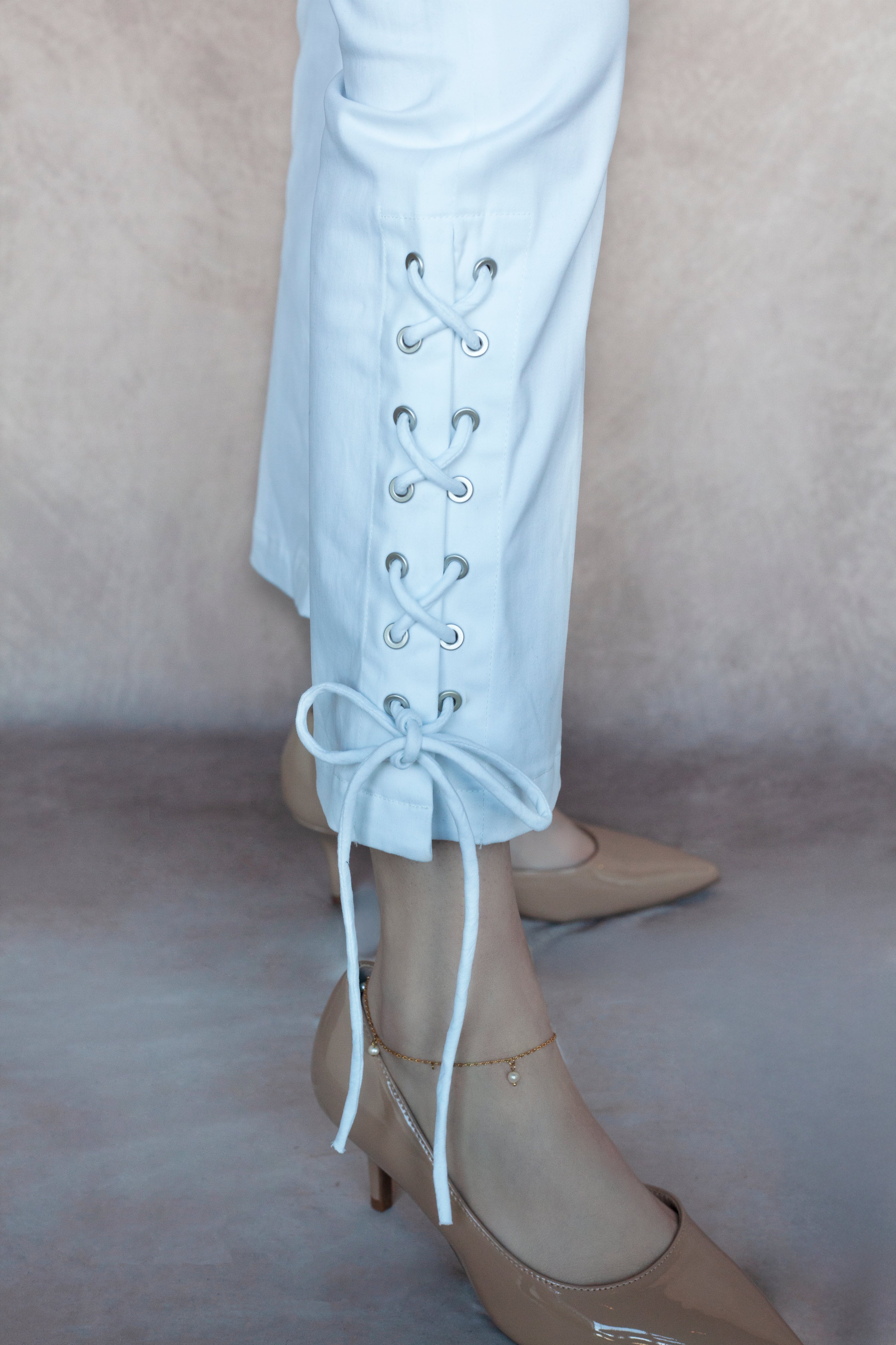 Renley Lace-Up Twill Pants